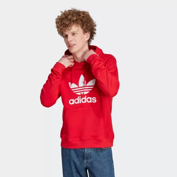 imageadidas Originals Mens Adicolor Essentials Trefoil HoodieBetter Scarlet