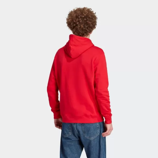 imageadidas Originals Mens Adicolor Essentials Trefoil HoodieBetter Scarlet