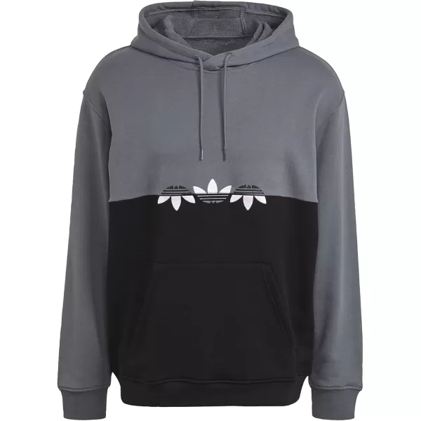 imageadidas Originals Mens Adicolor Essentials Trefoil HoodieBlackBlue Oxide