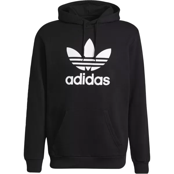 imageadidas Originals Mens Adicolor Essentials Trefoil HoodieBlackWhite 2021