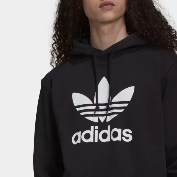 imageadidas Originals Mens Adicolor Essentials Trefoil HoodieBlackWhite 2021