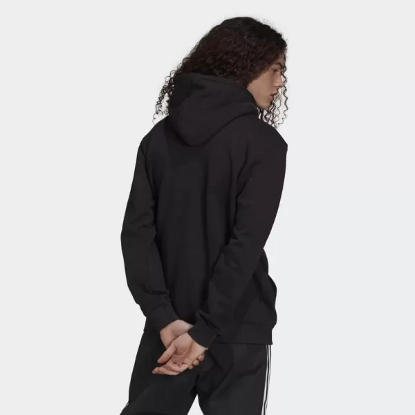 imageadidas Originals Mens Adicolor Essentials Trefoil HoodieBlackWhite 2021