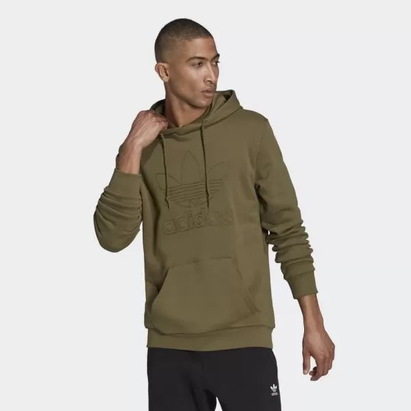 imageadidas Originals Mens Adicolor Essentials Trefoil HoodieFocus Olive