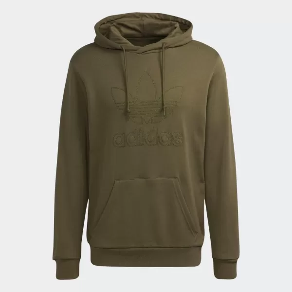 imageadidas Originals Mens Adicolor Essentials Trefoil HoodieFocus Olive