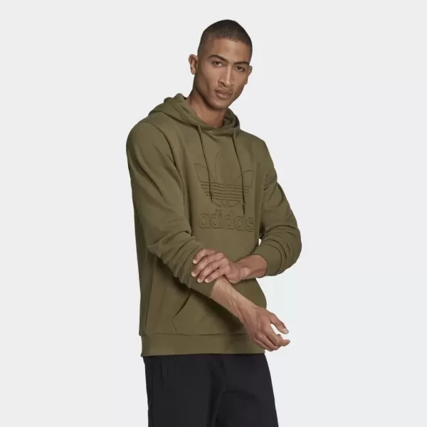 imageadidas Originals Mens Adicolor Essentials Trefoil HoodieFocus Olive