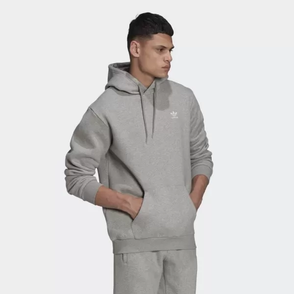 imageadidas Originals Mens Adicolor Essentials Trefoil HoodieMedium Grey Heather