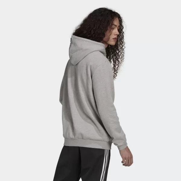 imageadidas Originals Mens Adicolor Essentials Trefoil HoodieMedium Grey HeatherWhite