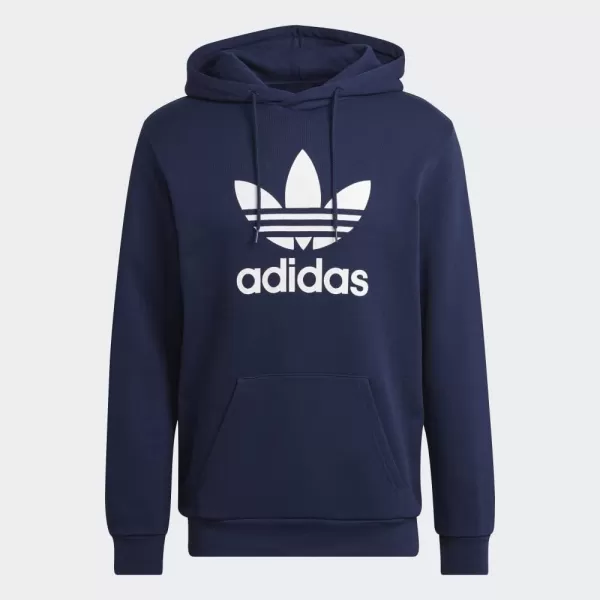 imageadidas Originals Mens Adicolor Essentials Trefoil HoodieNight Indigo 2022