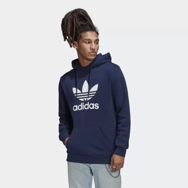 imageadidas Originals Mens Adicolor Essentials Trefoil HoodieNight Indigo 2022