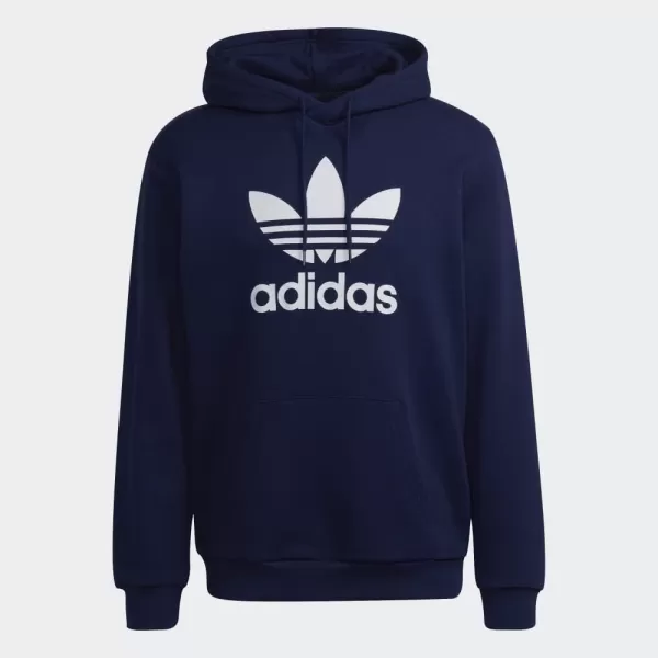 imageadidas Originals Mens Adicolor Essentials Trefoil HoodieNight SkyWhite