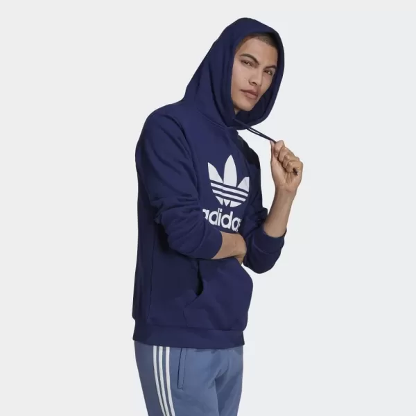 imageadidas Originals Mens Adicolor Essentials Trefoil HoodieNight SkyWhite