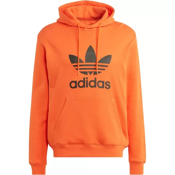 imageadidas Originals Mens Adicolor Essentials Trefoil HoodieSemi Impact OrangeBlack