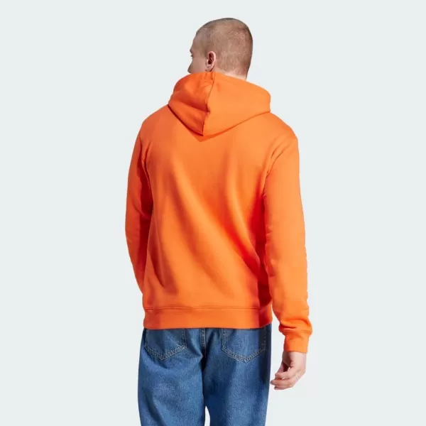 imageadidas Originals Mens Adicolor Essentials Trefoil HoodieSemi Impact OrangeBlack