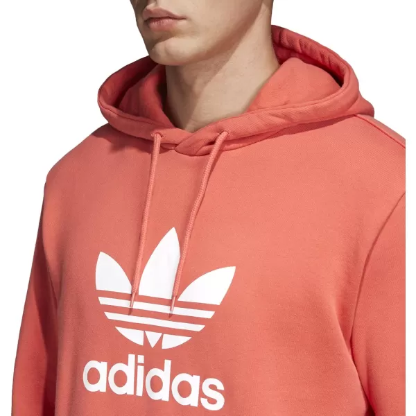 imageadidas Originals Mens Adicolor Essentials Trefoil HoodieTrace ScarletWhite