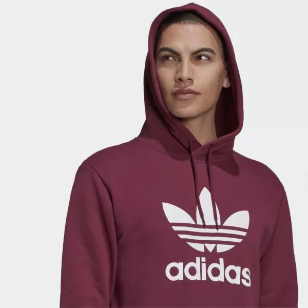 imageadidas Originals Mens Adicolor Essentials Trefoil HoodieVictory CrimsonWhite