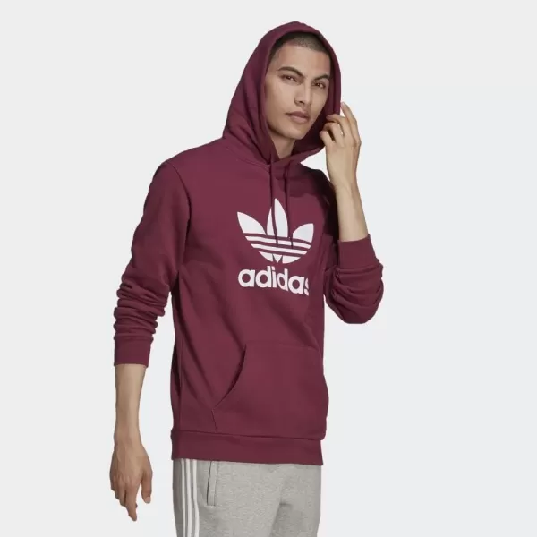 imageadidas Originals Mens Adicolor Essentials Trefoil HoodieVictory CrimsonWhite