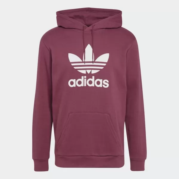 imageadidas Originals Mens Adicolor Essentials Trefoil HoodieVictory CrimsonWhite