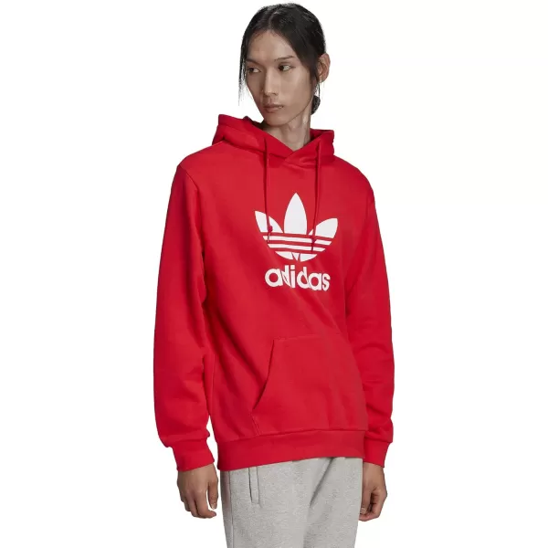 imageadidas Originals Mens Adicolor Essentials Trefoil HoodieVivid RedWhite