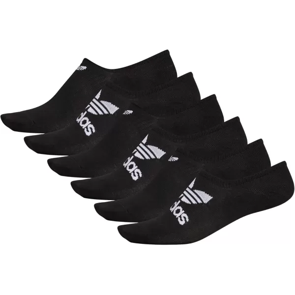 imageadidas Originals Mens Classic Trefoil Superlite Super No Show Socks 6PairBlackWhite