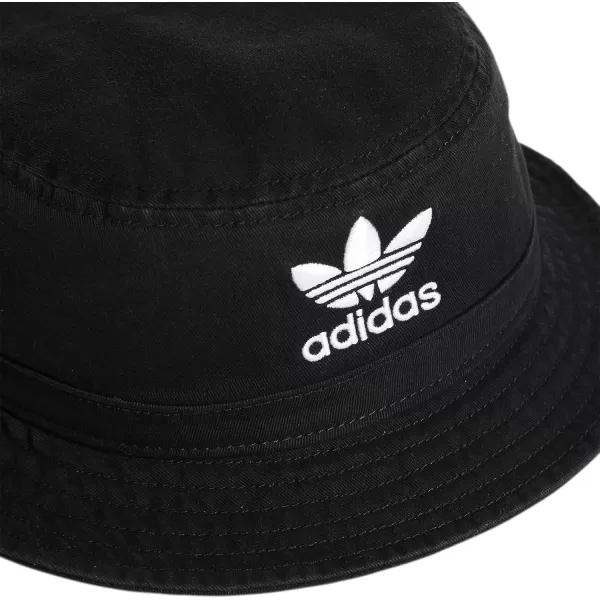 imageadidas Originals Unisex Adult Washed Bucket HatBlackWhite