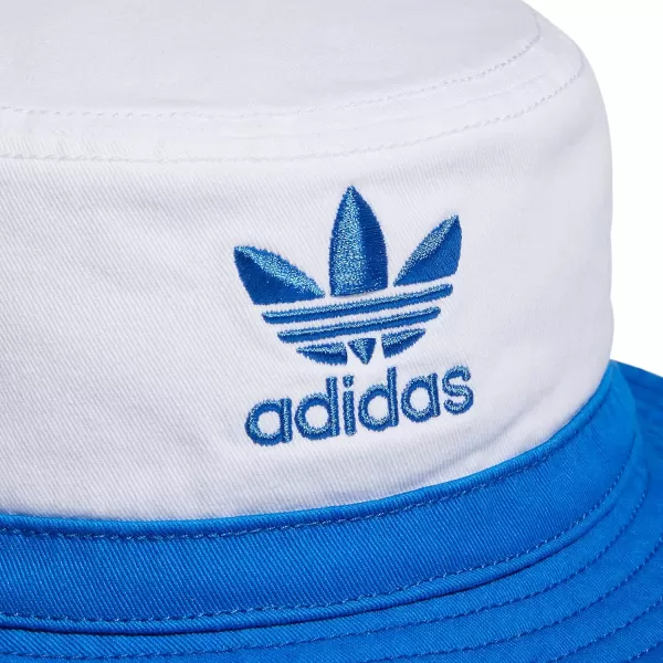 imageadidas Originals Unisex Adult Washed Bucket HatWhiteBluebirdBluebird