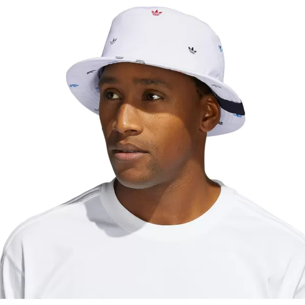 imageadidas Originals Unisex Adult Washed Bucket HatWhitePulse BlueVivid Red