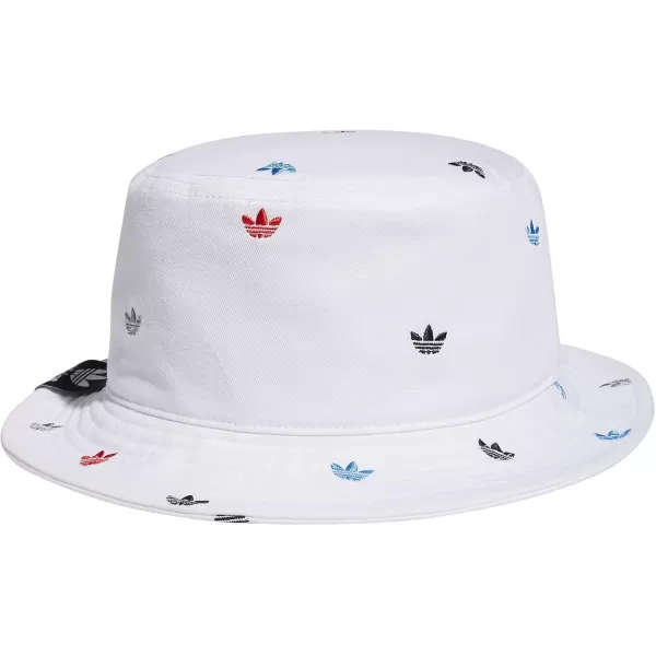 imageadidas Originals Unisex Adult Washed Bucket HatWhitePulse BlueVivid Red