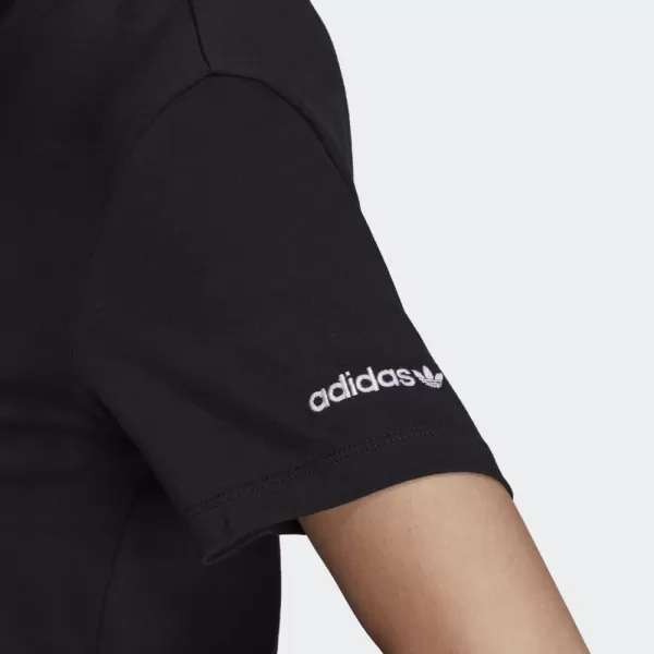 imageadidas Originals Womens Adicolor Shattered Trefoil TeeBlack