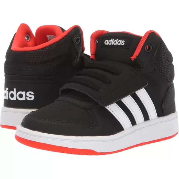 adidas UnisexChild Hoops Mid 20 Basketball ShoesBlackWhiteRed