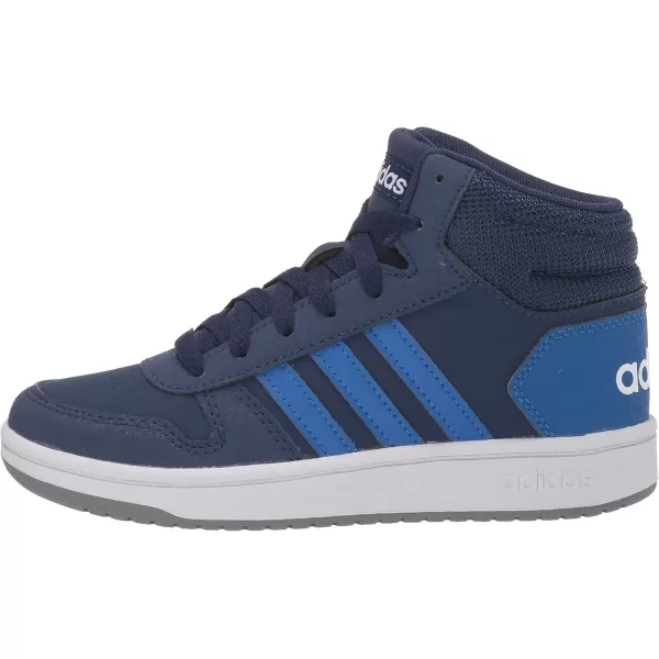 adidas UnisexChild Hoops Mid 20 Basketball ShoesDark BlueBlueWhite