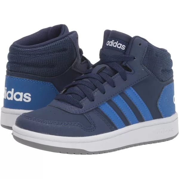 adidas UnisexChild Hoops Mid 20 Basketball ShoesDark BlueBlueWhite