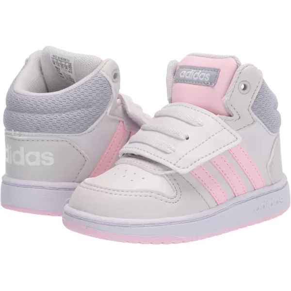 adidas UnisexChild Hoops Mid 20 Basketball ShoesDark GreyPinkHalo Silver