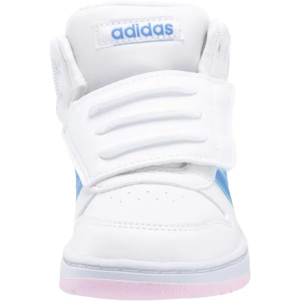 adidas UnisexChild Hoops Mid 20 Basketball ShoesWhiteReal BlueClear Pink