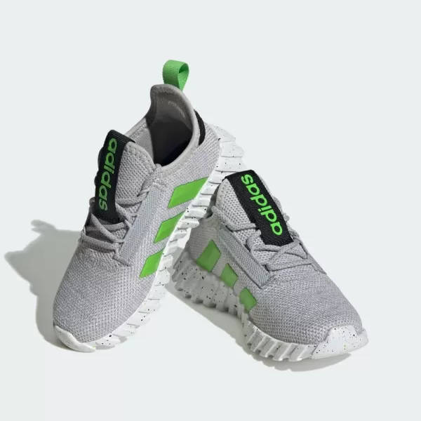 adidas UnisexChild Kaptir 30 Shoes SneakerGreyLucid LimeBlack