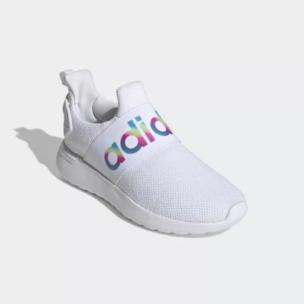 adidas UnisexChild Lite Racer Adapt Running ShoeWhiteLight Granite