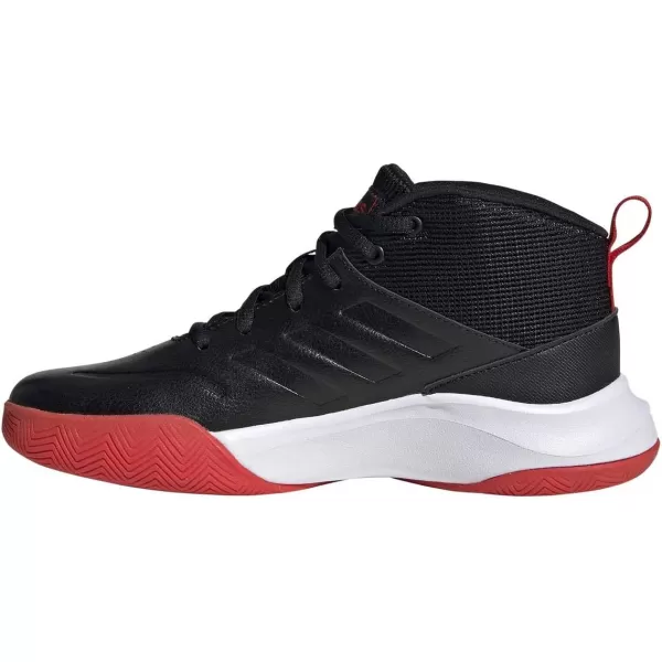 adidas UnisexChild Ownthegame Wide Basketball ShoeBlackActive RedWhite