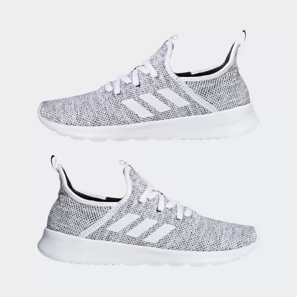 adidas Womens Cloudfoam PureWhiteWhiteBlack