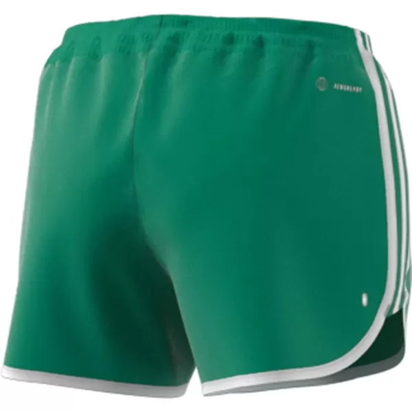 adidas Womens Marathon 20 ShortsCourt GreenWhite