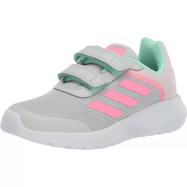 adidas Kids Tensaur Run ShoeGrey OneBeam PinkPulse Mint Cross Strap