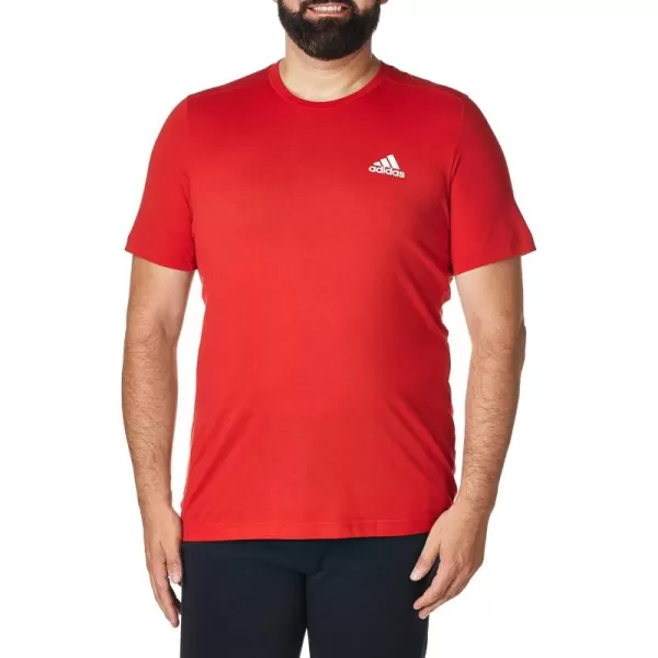 adidas Mens Aeroready Designed 2 Move Feelready Sport TeeScarletWhite