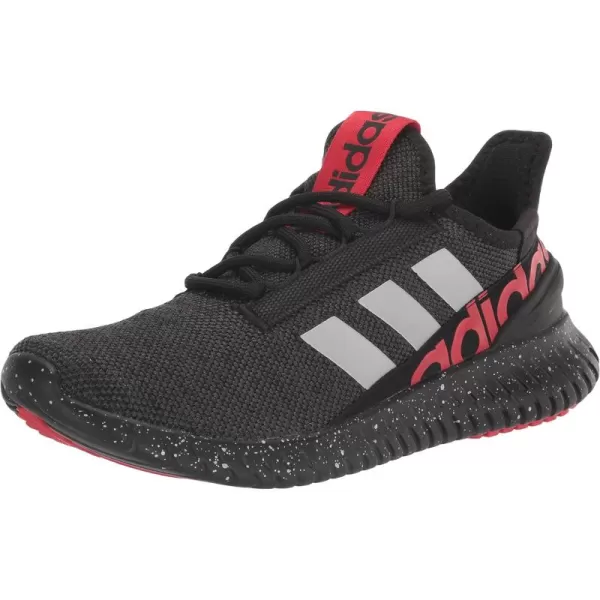 adidas Mens Kaptir 20 Running ShoesBlackMatte SilverBetter Scarlet