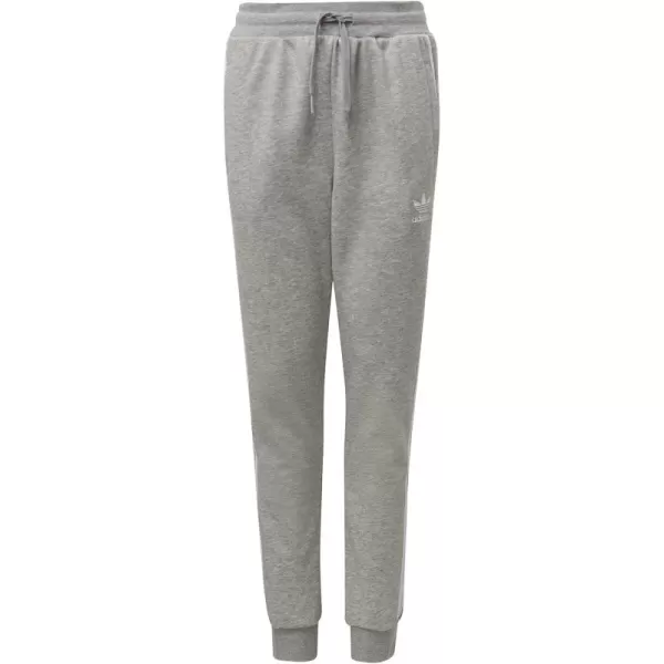 imageadidas Originals Kids 3Stripes Trefoil PantsMedium Grey HeatherWhite