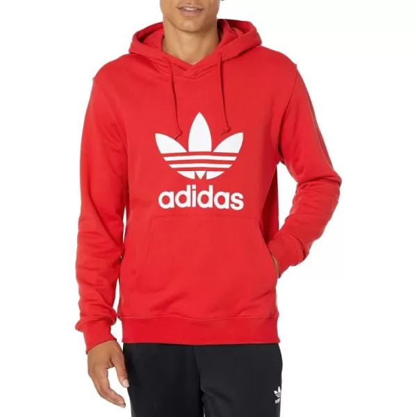 imageadidas Originals Mens Adicolor Essentials Trefoil HoodieBetter Scarlet