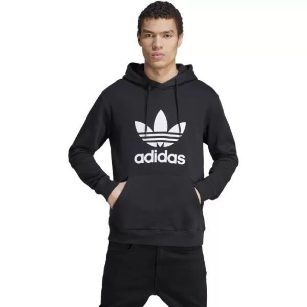 imageadidas Originals Mens Adicolor Essentials Trefoil HoodieBlackWhite