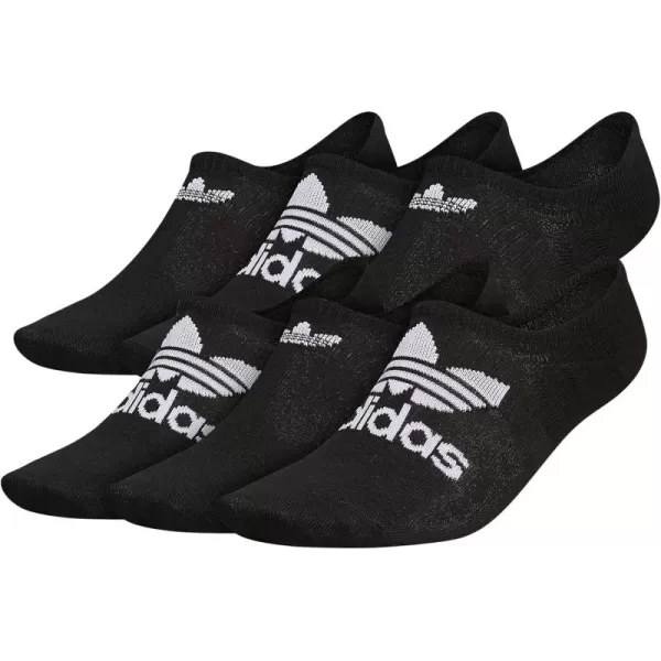 imageadidas Originals Mens Classic Trefoil Superlite Super No Show Socks 6PairBlackWhite