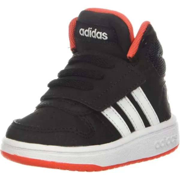 adidas UnisexChild Hoops Mid 20 Basketball ShoesBlackWhiteRed