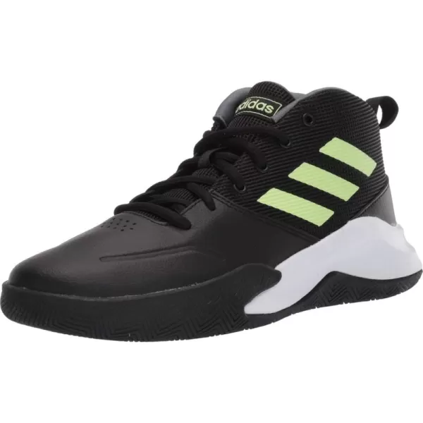 adidas UnisexChild Ownthegame Wide Basketball ShoeBlackHires YellowOnix