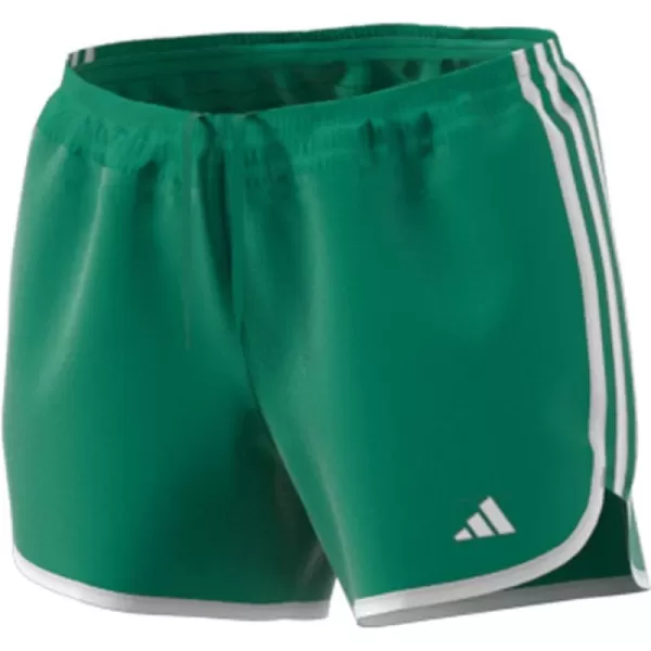 adidas Womens Marathon 20 ShortsCourt GreenWhite