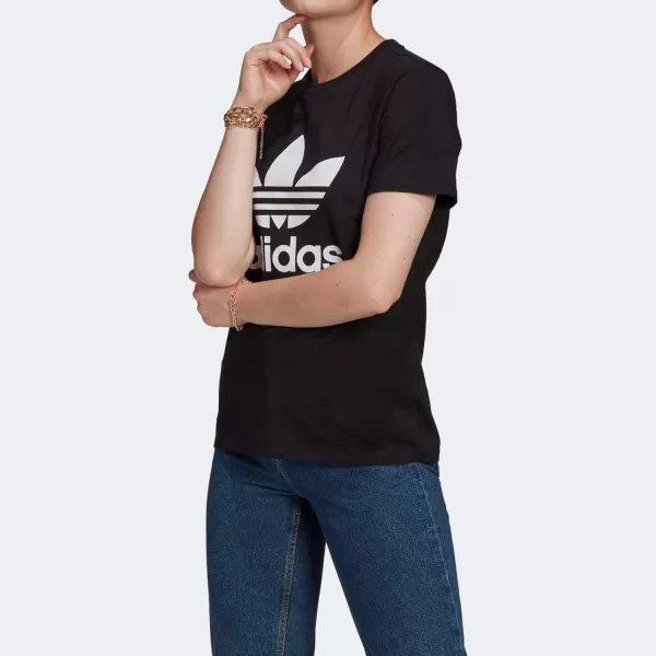 imageadidas Originals Womens Adicolor Classics Trefoil TeeBlack