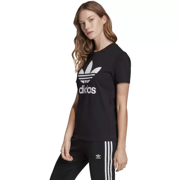 imageadidas Originals Womens Adicolor Classics Trefoil TeeBlackWhite1